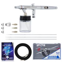 Master Airbrush S622-SET Master S62 All-Purpose Precision Dual-Action Siphon Feed Airbrush Pro Set with 3 Nozzle Sets