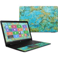 MightySkins Skin Compatible with HP 17t Laptop 17.3" (2017) - Teal Marble | Protective, Durable, and Unique Vinyl Decal wrap Cover | Easy to Apply, Remove, and Change Styles | Made in The USA