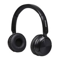 Sylvania SBT235-Black Bluetooth Wireless Headphones with Microphone, Black