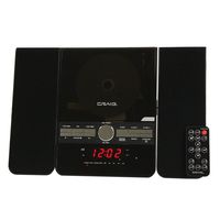 Craig Bluetooth 3-Pieces CD Shelf System with Dual Alarm Clock AM-FM Stereo Radio