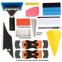 GISSVOGEEK Window Tint Application Tools,Car Window Film Tinting Tools,Vinyl Wrap Kit,11 in 1 Precut/Auto Window Tint Kit Felt Squeegee, Window Tint Squeegee,Plastic Scrapers,Utility Knife&Blades