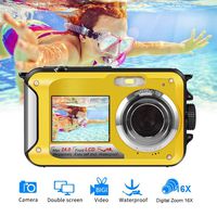 Underwater Camera Waterproof Camera Full HD 1080P for Snorkelling Waterproof Point and Shoot Digital Camera Dual Screen Action Camera