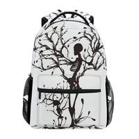 ZZKKO Flower Skull Boys Girls School Computer Backpacks Book Bag Travel Hiking Camping Daypack
