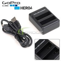 FYL Accessory USB Dual Port Battery Charger Charging Dock for GoPro Hero 4 AHDBT-401