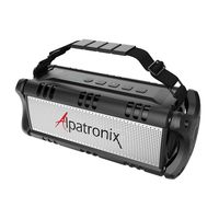 Waterproof Bluetooth Speaker 40W (60W max), Portable, Wireless, 8000mAh Power Bank, Shockproof, TWS, DSP, Stereo, Subwoofer, TF Card, Equalizer, Alpatronix AX500 for Parties, Indoor & Outdoor - Black