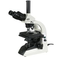 AmScope T650C Professional Trinocular Compound Microscope, 40X-2500x Magnification, WF10x and WF25x Widefield Eyepieces, Infinity Plan Objectives, Brightfield, Abbe Condenser, Double-Layer Mechanical Stage