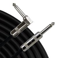 StageMASTER SEGL-18 18-Feet Instrument 1/4-Inch straight connector to Right Angle 1/4-Inch connector Low Noise Shielded Cable