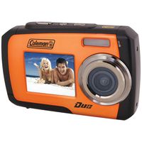 Coleman Duo 2V7WP-O 14 Megapixel Waterproof Digital Camera with Dual LCD Screen (Orange)