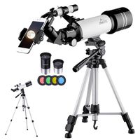MAXLAPTER Telescope for Kids and Beginners, 70mm Travel Refractor Telescope for Astronomy with Adjustable Tripod, Smartphone Adapter, Camera Shutter Wire Control, Backpack