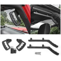 Front & Rear Aluminum Grab Handles Grip Handle Grab Bars for Jeep Wrangler JK JKU Sports Sahara Freedom Rubicon X & Unlimited X 2 Door 4 Door 2007-2018