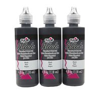 Tulip Dimensional Fabric Paint 4 oz Slick Black 3 Pack