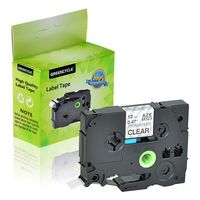 GREENCYCLE 1 Pack Compatible for Brother TZe-S131 TZ-S131 Extra Strength Black on Clear Laminated Tape 1/2 inch x 26.2 ft 12mm x 8m Work with P-Touch PT-P750W PT-P700 PT-D210 PT-D600 Label Maker