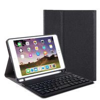 AckfulCompatible with Apple iPad 7th Gen 10.2" 2019 Detachable Bluetooth Keyboard Case Cover Stand (Black)