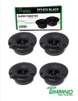 4 x Timpano TPT-ST2 4" Super Loud Tweeters Black Titanium Bullet 960 Watts