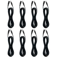 Power Extension Cable Cord, DC 12v 10ft(3m) 2.1mm x 5.5mm Power Adapter Supply Camera Extension Cable for CCTV Wireless IP Security Camera, LED Strip, Baby Monitors, Audio Camera, Router (8 Pack)