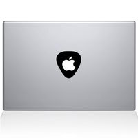 The Decal Guru Guitar Pick Decal Vinyl Sticker, 13" MacBook Air, Silver (2305-MAC-13A-S)