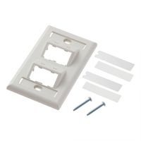 Panduit CFPSL4IWY 1-Gang 4-Port Faceplate, Off White