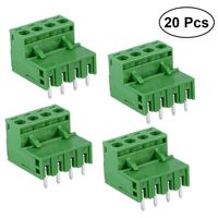 UKCOCO PCB Mount Screw Terminal Block Pluggable PCB Terminal Connector 5.08MM 4 Pins Straight Needle Looper 2EDG Socket PCB Connector