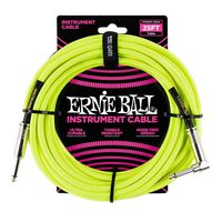 Ernie Ball Instrument Cable, Neon Yellow, 25 ft