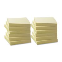 Business Source 3 x 3 Inches Recycled Adhesive Notes - Yellow - Pack of 12 Pads (36620)