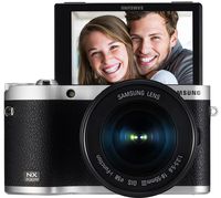 Samsung NX300M 20.3MP CMOS Smart WiFi & NFC Mirrorless Digital Camera with 18-55mm Lens and 3.3" AMOLED Touch Screen (Black)