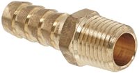 Anderson Metals 57001-0604 Brass Hose Fitting, Adapter, 3/8" Hose ID x 1/4" NPT Male