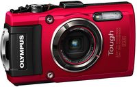 Olympus TG-4 16 MP Waterproof Digital Camera with 3-Inch LCD (Red) - International Version