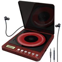 Portable CD Player with Earphones, Super Anti-Skip/Shockproof Upgraded disc Reader, Monodeal CW605 Rechargeable Personal Compact Design CD Player with LCD Disply for Adults Kids and Seniors