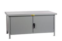 Little Giant WWC-3060-HD Welded Steel Cabinet Workbench, 1 Drawer, 10,000 lb. Load Capacity, 34" x 60" x 30", Gray