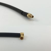 12 inch RGU178 MMCX MALE to MMCX FEMALE ANGLE Pigtail Jumper RF coaxial cable 50ohm High Quality Quick USA Shipping