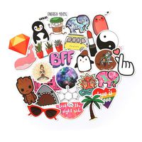 Cute VSCO Cartoon 50 PCS Waterproof Decal Stickers for Hydro Flask,Laptop,Phone,Travel Extra Durable (Style 2)