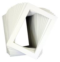 Pack of 50 White 16x20 Mats for 12x16 Photo + Backing + Bags