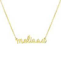 Personalized Name Necklace 18K Gold Plated New Mom Bridesmaid Gift Jewelry for Melissa