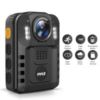 Police Security Video Compact Camera - HD 2304x1296p Rechargeable Wireless Waterproof Wearable Law Enforcement Mini Surveillance Cam, Audio Video Recording, Night Vision, Motion Detector - Pyle PPBCM6
