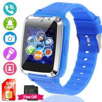 Kids Smartwatch [SIM Card and Extra Battery Included], Kids Smart Watch Phone with 12/24 H Touch Screen SOS Camera Games Flashlight Electronic Learning Toy for 3-14 Years Old Boys Girls Toddler (Blue)