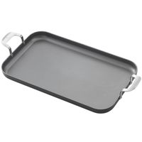 Emeril Lagasse 62929 Dishwasher safe Nonstick Hard Anodized Double Burner Griddle, 11"x18" ,Gray