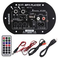 120W Car Subwoofer High Power HiFi Bass Bluetooth Amplifier Board Support FLAC APE WAV WMA MP3 Decoding DC 12V/ 24V/ AC100V-240V