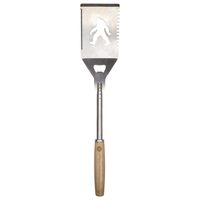 UST Grill a Long Spatula with a Unique Design, Serrated Sides, Bottle Opener and Wood Handle for Camping, Hiking, Backyards, Tailgating and Cookouts