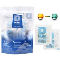 Dry & Dry 10 Gram [30 Packs] Silica Gel Food Safe Orange Indicating(Orange to Dark Green) Mixed Silica Gel Packets Desiccant - FDA Compliant Silica Packets for Moisture Absorber Silica Gel Packs
