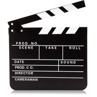 Juvale Clapper Board - Hollywood Director Film Slate, Clapboard Prop for Film, Movie Decoration Black 11.81 x 0.59 x 10.31 Inches