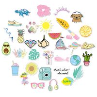 VSCO Stickers,35 Pack Vinyl Stickers for Water Bottle,Hydro Flasks, Cars, Bicycles, Mac Book, PS4, Xbox ONE Aesthetic Durable Laptop Stickers for Kids, Teens, Women