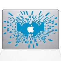 The Decal Guru Looking Up in The Big City Decal Vinyl Sticker, 13" MacBook Air, Light Blue (1520-MAC-13A-LB)