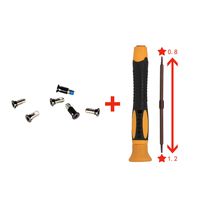 6pcs/Set Bottom case Screws + 1pcs Dual Sided 5 Point Pentalobe Screwdriver for MacBook Retina 15-inch A1707 (Touch Bar) (EMC 3072) (EMC 3162) Laptop 2016-2018