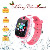 Smart Watch for Kids GPS Tracker - IP67 Waterproof Smartwatches with SOS Voice Chat Camera Flashlight Alarm Clock Digital Wrist Watch Smartwatch Girls Boys Birthday Gifts (03 Waterproof Pink)