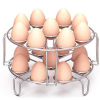 Egg Steamer Rack, Packism Steaming Rack Fit 6,8Qt Instant Pot Accessories Air Fryer Ninja Foodi, Cook 18 Eggs, Stainless Steel Kitchen Trivet Stackable Steaming Holder Pressure Cooker Accessories