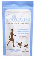 Solliquin Behavior Supplement for Dogs & Cats to Help Promote and Maintain Healthy Calm and Relaxed Behavior, 60 ct Soft Chews