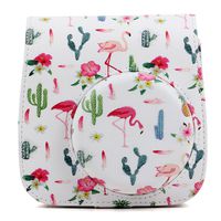 Protective Camera Case for Fujifilm Instax Mini 8 Mini 8+ Mini 9 Instant Camera with Removable Shoulder Strap, PU Leather (Case for Fujifilm Instax Mini 8/8+/9, Flamingo White)