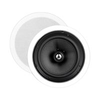 OSD Audio 8" In-Ceiling Speaker Pair - 150W Stereo Speakers, Pivoting Tweeter - ICE840