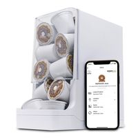 Never Run Out of Coffee - WePlenish Java - Smart Coffee Pod Holder with Amazon Dash Replenishment Built In | Nespresso Capsule and Keurig K-Cup Holder White