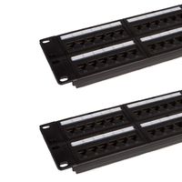Buyer's Point 48 Port Cat6 Patch Panel with Punch Down Tool and Cable Management System (2, 48 Port)